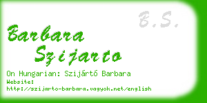 barbara szijarto business card